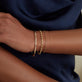 Image of 10K Yellow Gold Golden Classic Bangle with Stone and Strand Bracelets