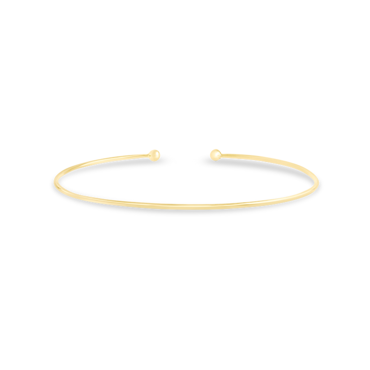 Stone and Strand 10K Yellow Gold Golden Ball Cuff Rear Image