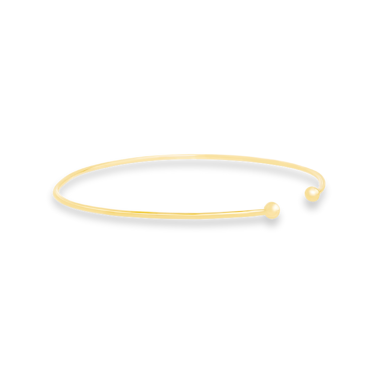 Stone and Strand 10K Yellow Gold Golden Ball Cuff Side Image