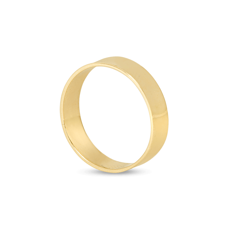 Stone and Strand 10K Yellow Gold Gold Cigar Band Side Image
