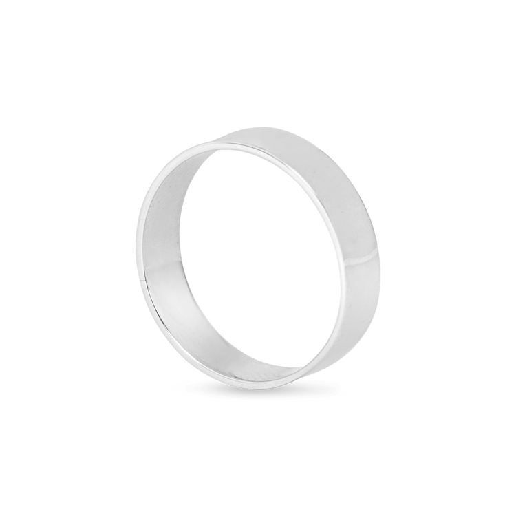 Stone and Strand 10K White Gold Gold Cigar Band Side Image