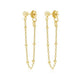 Gold Filled Front To Back Bead Earrings