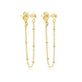 Gold Filled Front To Back Bead Earrings