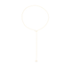 Gold Open Circle Toggle Chain Lariat Necklace