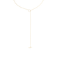 Gold Open Circle Toggle Chain Lariat Necklace
