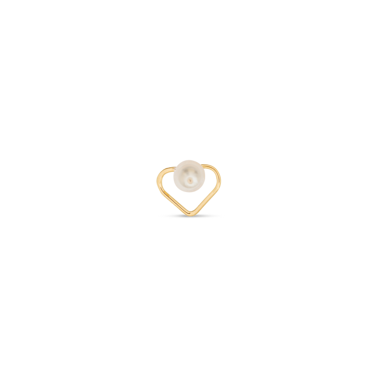 Gold Open Heart Stud