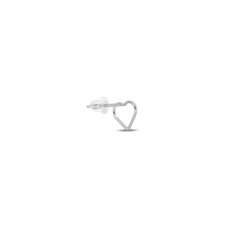 Gold Open Heart Stud