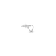 Gold Open Heart Stud