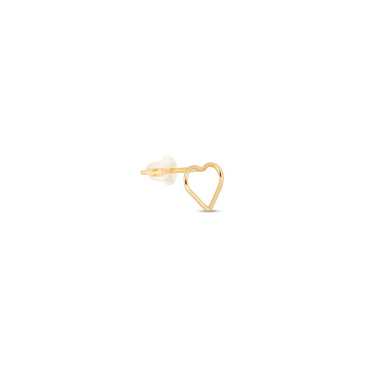 Gold Open Heart Stud