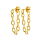 Gold Plated Front To Back Chunky Chain Earrings