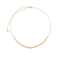 Stone and Strand 14K Yellow Gold Gold Sparkle Triple Chain Choker Necklace Front Image