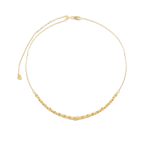 Gold Sparkle Triple Chain Choker Necklace STONE AND STRAND