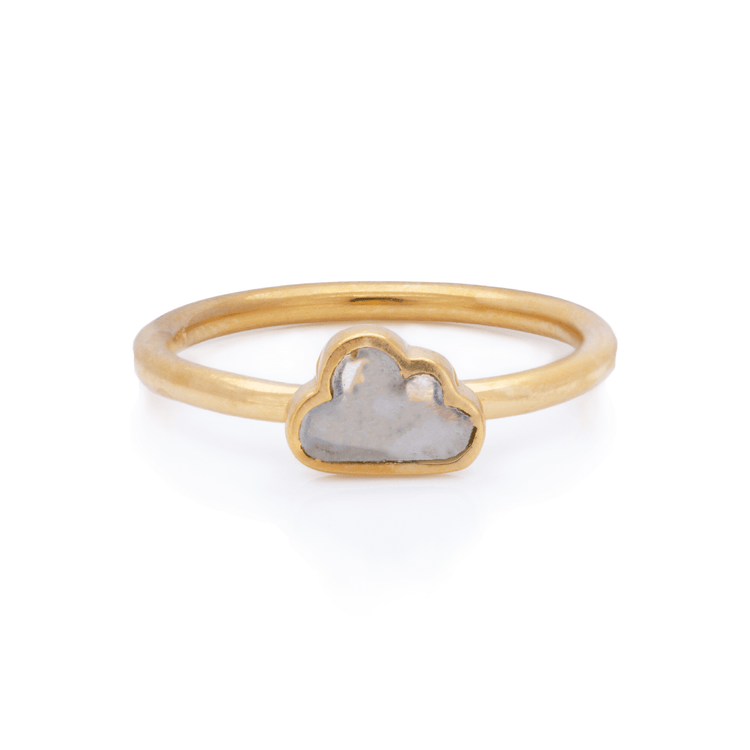 Gold Vermeil Labradorite Cloud Inlay Ring