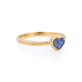 Gold Vermeil Lapis Heart Inlay Twist Ring