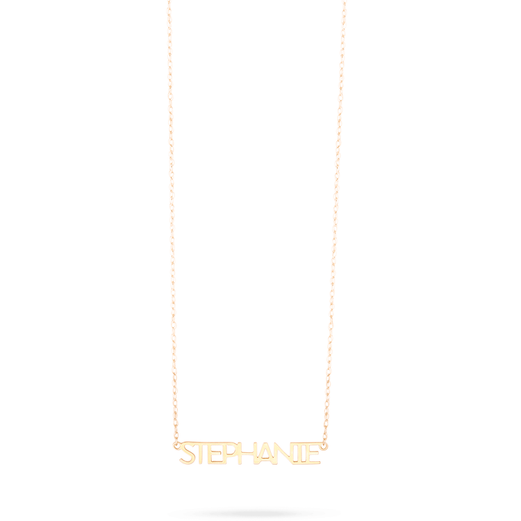 Stone and Strand 10K Yellow Gold Good Girl Name Necklace Image