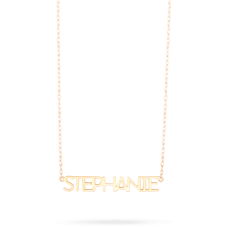 Gold name necklace 