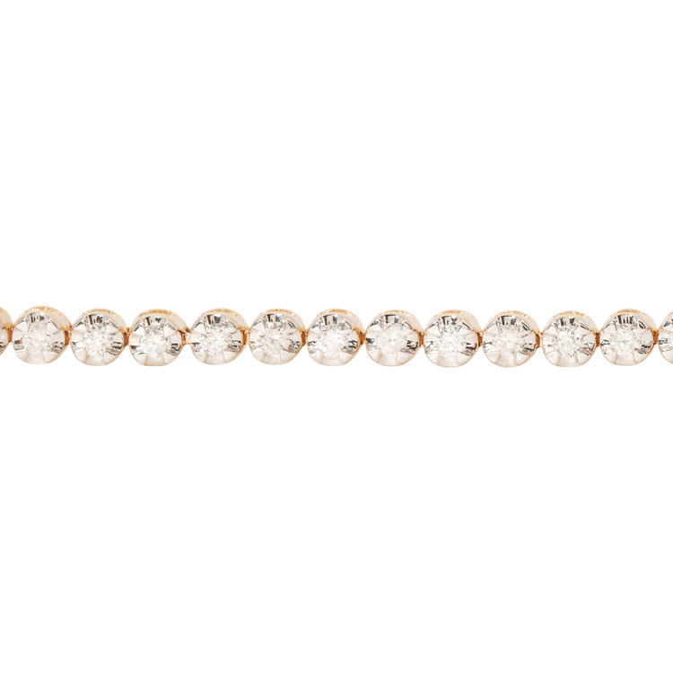 Stone and Strand 10K Yellow Gold Grand Slam Diamond Tennis Bracelet Close Up Image