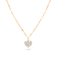 Stone and Strand 10K Yellow Gold Small Heart of the Matter Diamond Choker Necklace Close Up Image