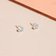 Stone and Strand 10K Yellow Gold Heart of the Matter Diamond Earrings Editorial Image