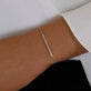 Image of 14K Yellow Gold Heart to Heart Diamond Bracelet on Models Arm