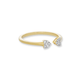 Stone and Strand 10K Yellow Gold Heart to Heart Pave Ring Side Image