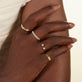 Image of 10K Yellow Gold Heart to Heart Pave Ring with Stone and Strand Rings