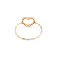 Stone and Strand 14K Yellow Gold Heart Wide Open White Topaz Ring Rear Image
