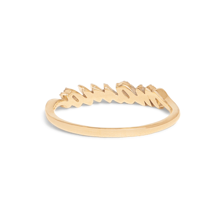 Stone and Strand 10K Yellow Gold Hey Mama Pave Ring Rear Image