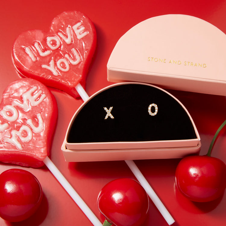 Hugs and Kisses Pave Studs