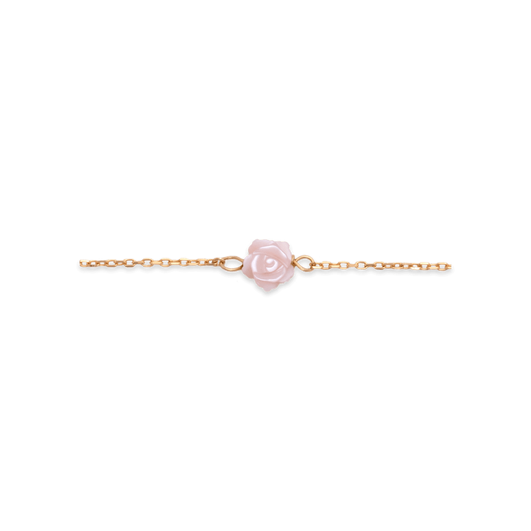 Stone and Strand 10K Yellow Gold In Bloom Pearl Bracelet Close Up Image