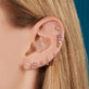Image of 14K Yellow Gold In Bloom Studs with Stone and Strand Earrings