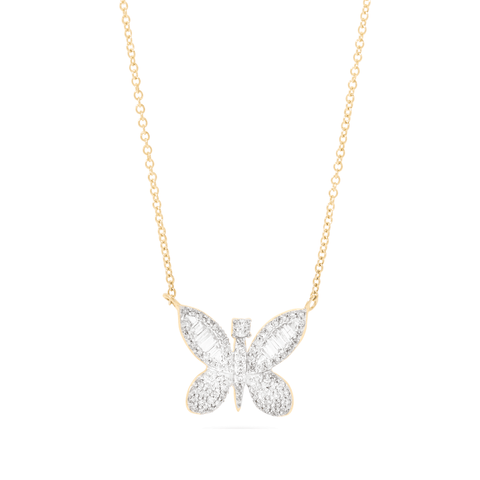 Jumbo Butterfly Diamond Necklace