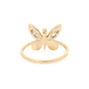 Stone and Strand 10K Yellow Gold Jumbo Butterfly Diamond Ring Rear Image