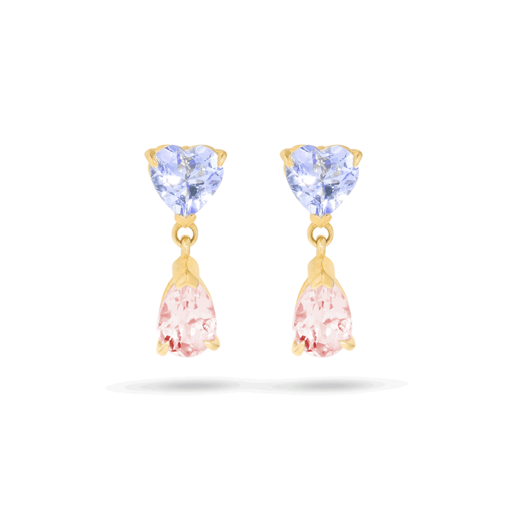 Just the Two of Us Geranium Drop Earrings