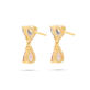 Stone and Strand 10K Yellow Gold Just the Two of Us Geranium Drop Earrings Rear Image