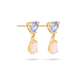 Stone and Strand 10K Yellow Gold Just the Two of Us Geranium Drop Earrings Side Image