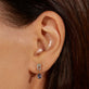 Image of 10K Yellow Gold Just the Two of Us Le Blue Drop Earrings on Models Ear