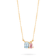 Stone and Strand 10K Yellow Gold Just the Two of Us Pastel Necklace Close Up Image