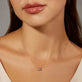 Image of 10K Yellow Gold Just the Two of Us Pastel Necklace on Models Neck