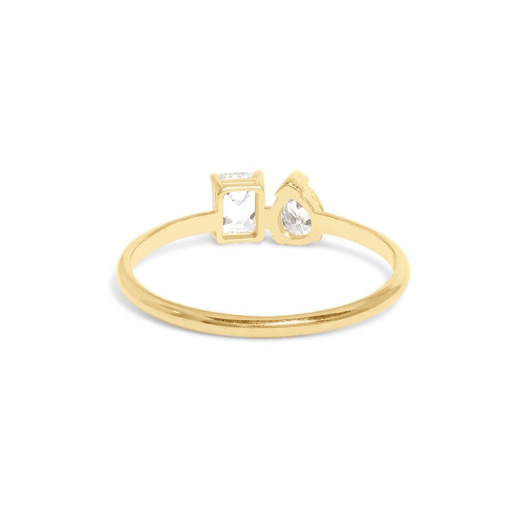 Stone and Strand 14K Yellow Gold Lab-Created Diamond Festival Ring Rear Image