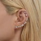 Image of 14K Yellow Gold Lab-Created Diamond Festival Studs with Stone and Strand Earrings