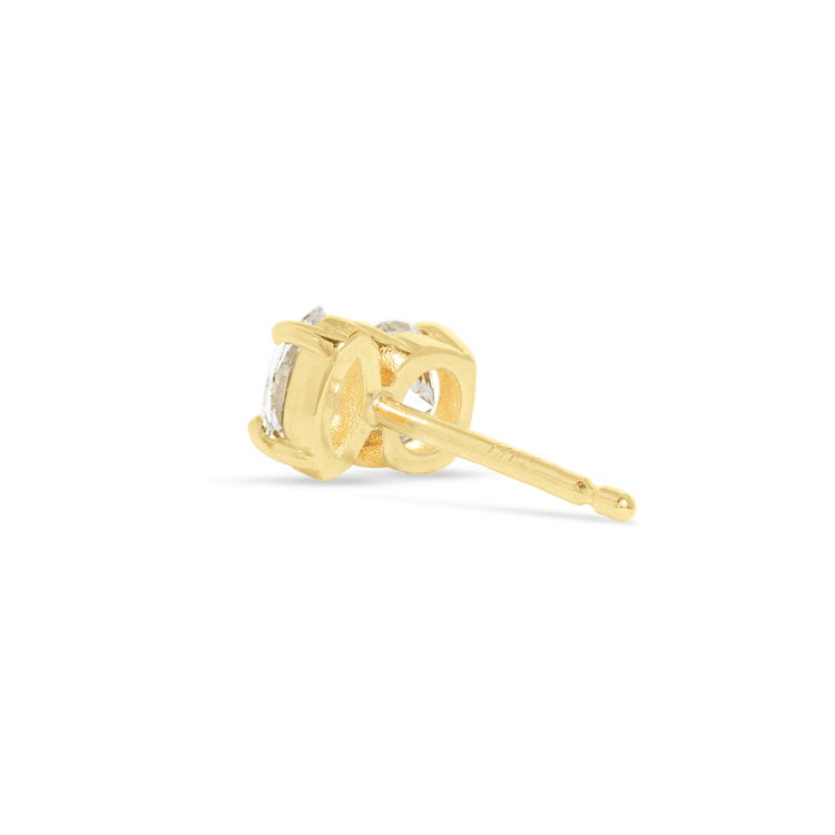 Stone and Strand 14K Yellow Gold Lab-Created Diamond Fete Studs Rear Image