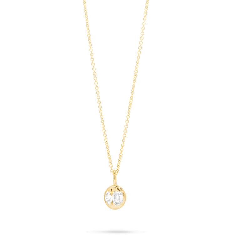 Stone and Strand 14K Yellow Gold Lab-Created Diamond Soiree Medallion Necklace Image