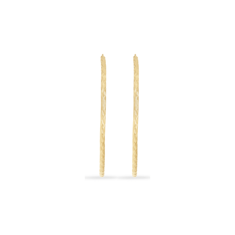 Large Hollow Sparkle Hoops