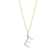 Large Pave Diamond Initial Charm Necklace
