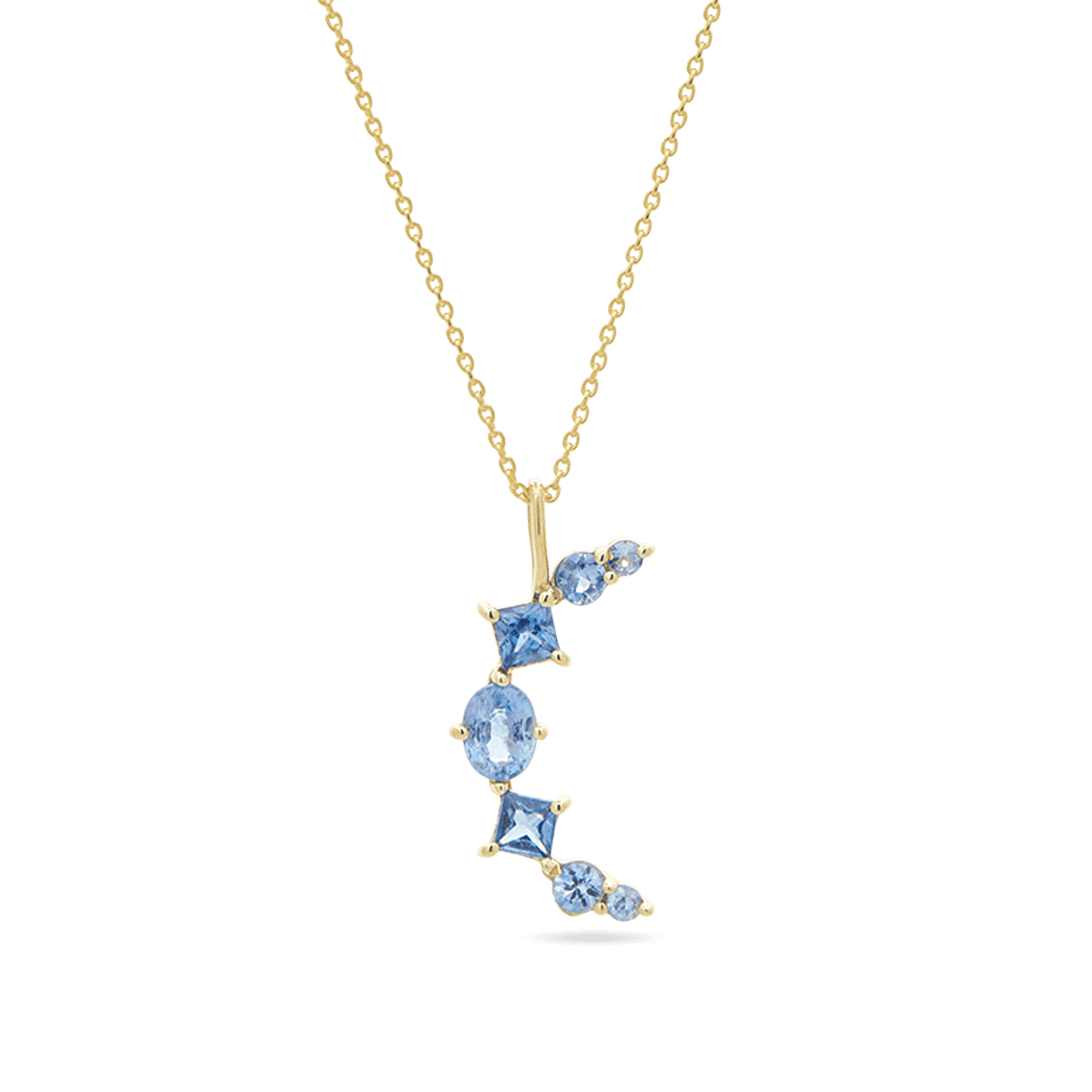 Le Bleu Crescent Necklace STONE AND STRAND