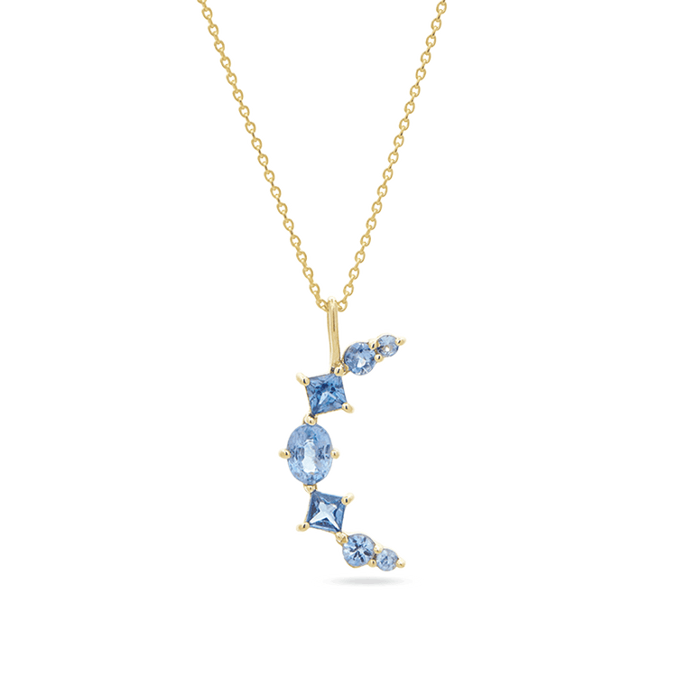 Le Bleu Crescent Necklace