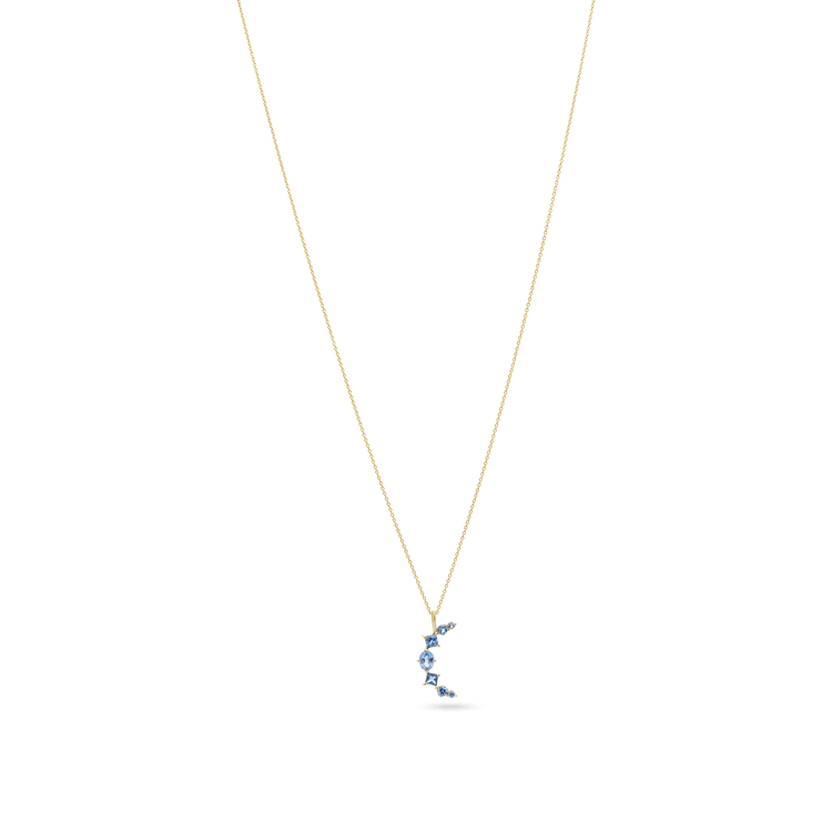 Le Bleu Crescent Necklace STONE AND STRAND