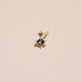 Stone and Strand 10K Yellow Gold Small Le Bleu Blue Sapphire Double Stud Editorial Image