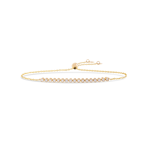 STONE AND STRAND Alphabet 14-karat gold diamond bracelet